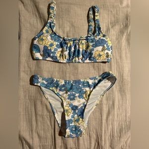 Blue floral bikini